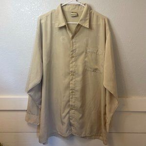 Southpole DJ Headphone Print Vintage Long Sleeve Baggy Button Up Shirt Men's Siz